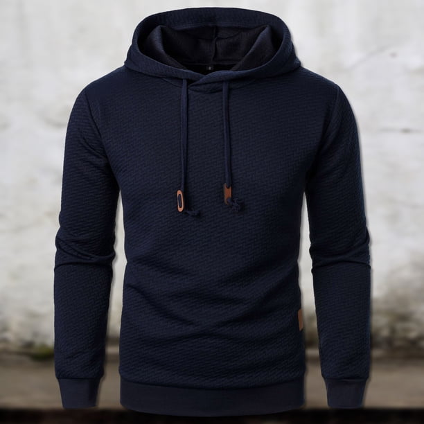 WILLBEST Sudaderas para Hombre, Sudadera con Capucha De Invierno para Hombre, Sudadera De Punto De Manga Larga De Color Liso con Bolsillo En Tejido Jacquard XXGrande