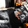 thumbnail image 4 of Erosebridal Horror Gothic Raven Full Size Bedding Sets, Moon Branch Full Size Bed in a Bag, Gray Black, Black Reversible, 7-Piece, 4 of 6