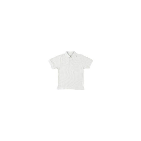 White Short Sleeve Pique Kids Unisex Polo Universal School