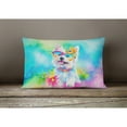 thumbnail image 4 of Westie Hippie Dawg Fabric Decorative Pillow 12 in x 16 in, 4 of 4