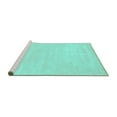 thumbnail image 2 of Ahgly Company Machine Washable Indoor Rectangle Abstract Turquoise Blue Contemporary Area Rugs, 6' x 9', 2 of 4