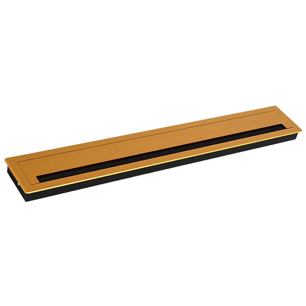 Cord Organizes Metal Grommets with Brush Buffering Computer Table Wire Access