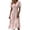 Pink, variant on Midi Dresses for Women Crossover Wrap V Neck Short Sleeve Summer Dress Casual Knee Length A-Line Dress