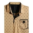 thumbnail image 3 of Ma Croix Mens Short Sleeve Pattern Printed Slim Polo Shirt, 3 of 7