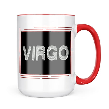 

Neonblond Virgo Clear Ice Cubes on Black Mug gift for Coffee Tea lovers