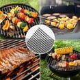 thumbnail image 3 of 5 Pcs Grill Mesh Mat Reusable BBQ Grill Mats Black Outdoor Barbecue Baking Accessories Works on Gas Charcoal Electric Grill for Grilling Meat, Steak, Fish, Vegetables, Non-Stick,16"x12",Black, 3 of 7