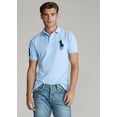 thumbnail image 3 of POLO RALPH LAUREN Mens Big & Tall Classic Fit Short Sleeve Big Pony Mesh Polo (3XLT, Aqua Blue), 3 of 4