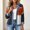 Black patchwork denim jacket women a1, variant on thefmos Women's Collared Button Front Long Sleeve Jacket Denim Color Block Patchwork Casual Outerwear Fashion Spring Fall Outfit, Black M