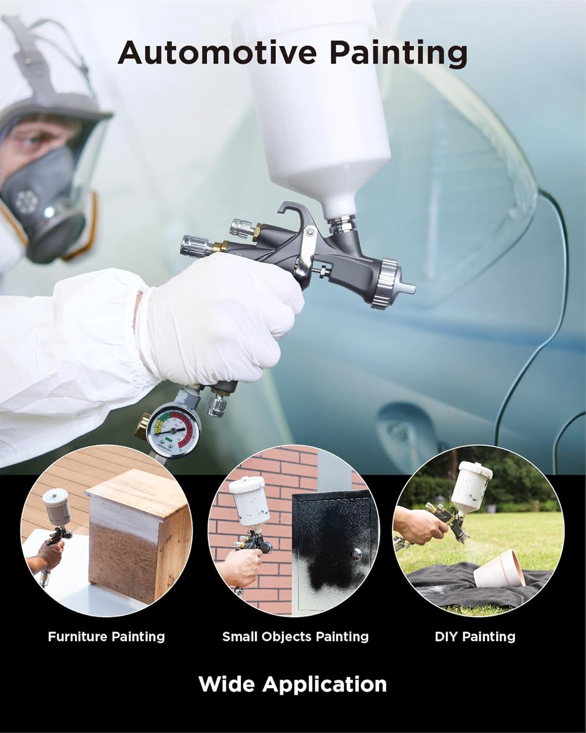 InoKraft D1 LVLP Air Spray Gun Basic/Premium Kit