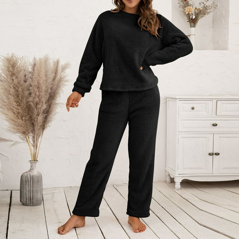 Autumn Fall Women's Two Piece Trousers Of Long Sleeve Winter Plush Sweater  Knitting Set Pants Pant Sleeve Post Office Outfit Pant Suit Women Dressy  plus Size Pant Suits Women Suits for Work 
