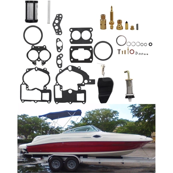 munirater Carburetor Rebuild Repair Kit Replacement for Mercruiser Marine 2Barrel 3302-804844002 3.0 4.3 5.0