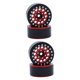 thumbnail image 3 of Buje de llanta Beadlock de 4x 1 pulgada, actualización de buje de rueda, bujes de llanta de aleación de aluminio para vehículos para SCX24 1:24 1:18 Rojo, 3 of 10