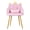 Pink, variant on Fompes Crown-shaped Armchair,Pink Ergonomic Velvet Fabric Wingback Armchair,Upholstered Reading Chair with Pillow,Wide Seat for Living Room, Bedroom