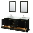 thumbnail image 2 of Wyndham Collection Wcs202080dcmunsm24 Deborah 80" Free Standing Double Vanity Set - Dark, 2 of 7