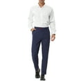 thumbnail image 2 of Lars Amadeus Men's Business Pants Casual Printed Slim Fit Flat Front Dress Pants, 2 of 6