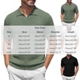 thumbnail image 4 of Plus Size Big & Tall Men's Button Knitted Polo Shirt Short Sleeve Slim Fit Casual Top Tee Solid Color Breathable Stretch Summer Fashion Essential Gift for Him Outdoor Daily, 4 of 9