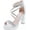 Silver, variant on Dressy/Formal Sandals High Heel Ankle Strap Open Toe Sandals