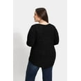 thumbnail image 4 of CASSIE LIZ Plus Size Womens Tops Pullover Tunics Sweaters Striped Classic V-neck Sweaters Fall and Winter Lightweight Long Sleeve Sweatshirts (XL-5XL), 4 of 8