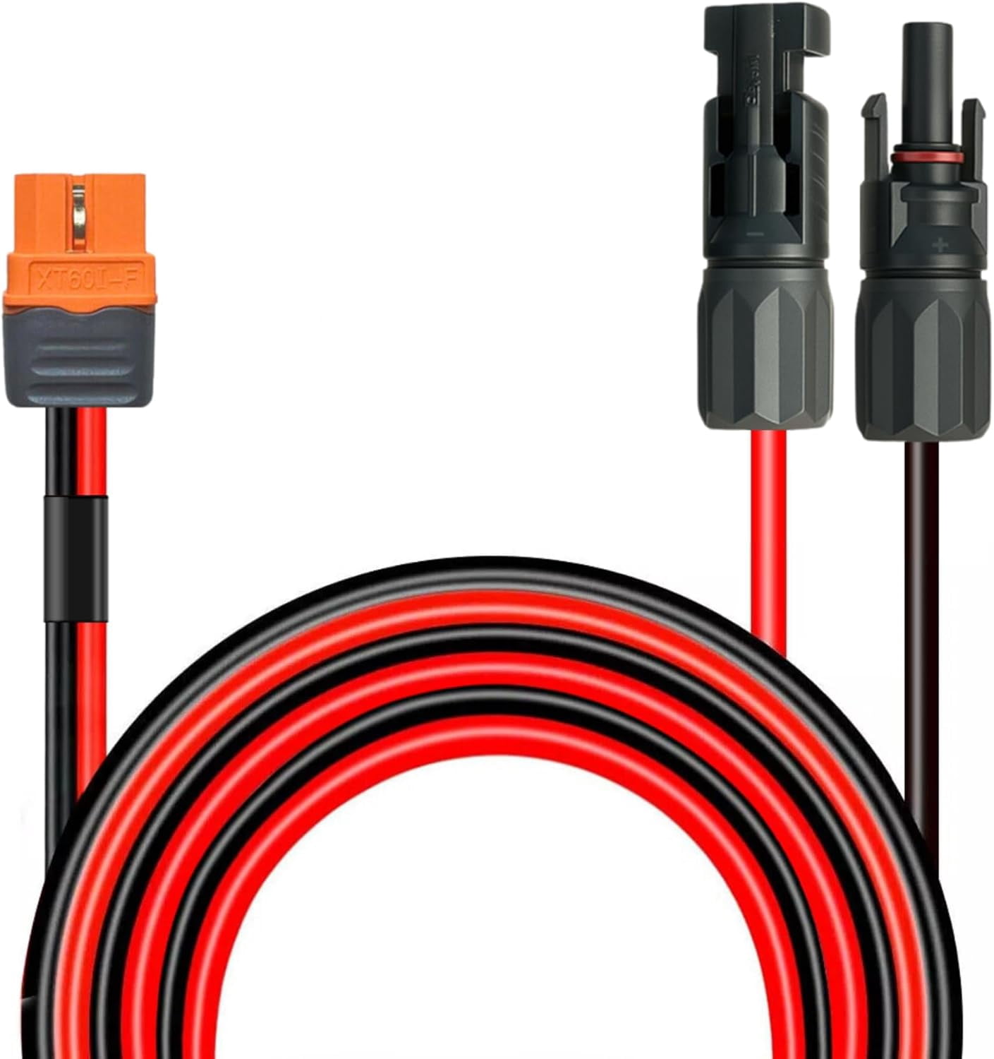 XT60i Solar Cable 10AWG 30FT, Solar to XT60i Connector Extension Cable Silicone Wire for Solar Generator Power Station
