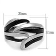 thumbnail image 2 of TK2605 - Two-Tone IP Black (Ion Plating) Stainless Steel Ring with No Stone Size 5, 2 of 4