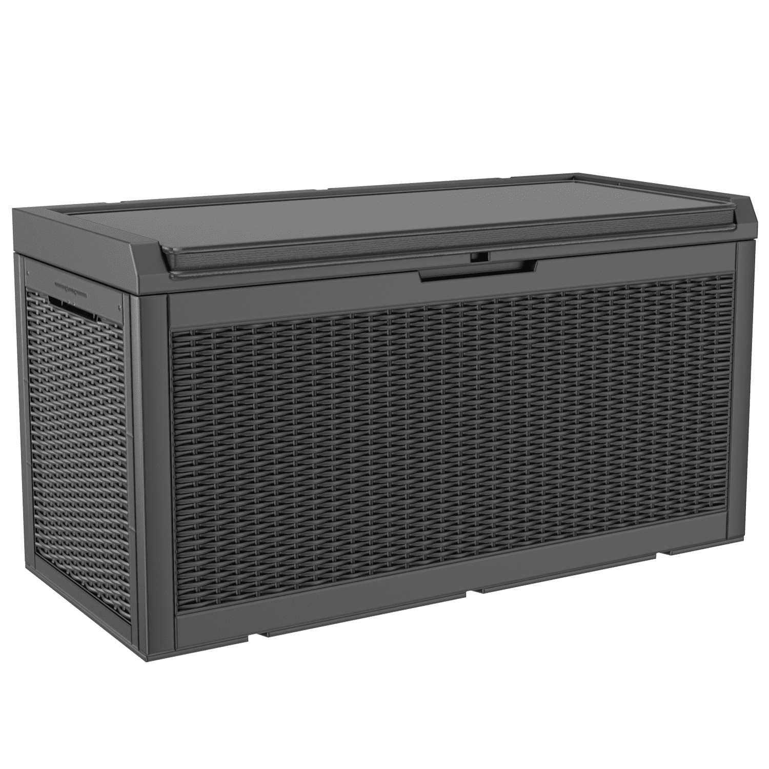 Devoko 100 Gallon Outdoor Storage Deck Box with Seat Cushion, Black