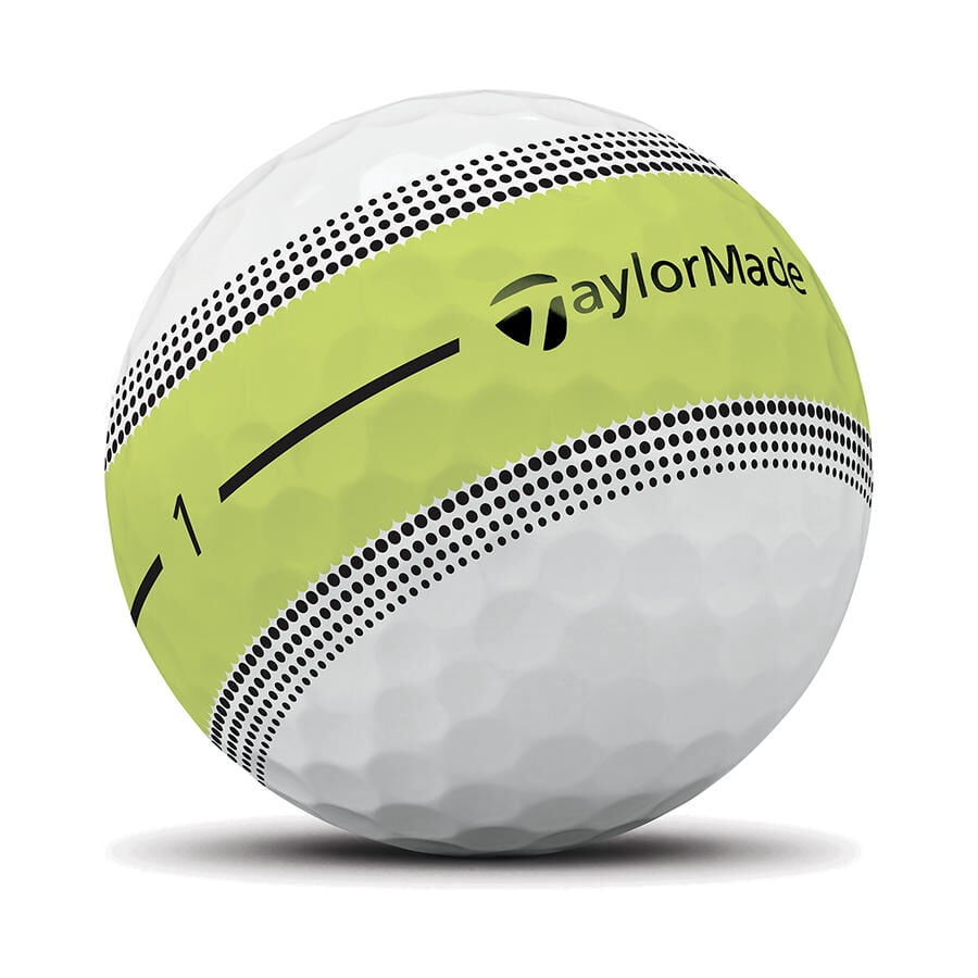 (4 pack) TaylorMade 2026 Tour Response Stripe Golf Balls 12pk, Yellow