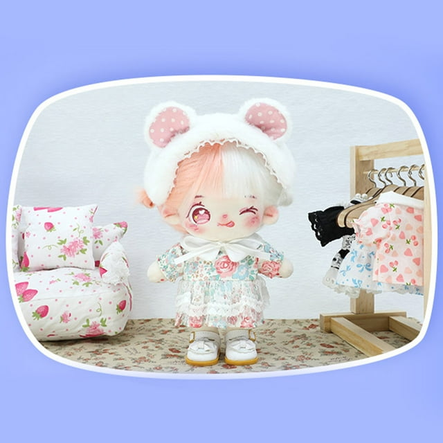 Baohd Doll Naked Cotton Comfortable Soft Adorable Dressing Puppet Hair BandWave Point Doll's Accessories Children Girls As Shown Naked Doll