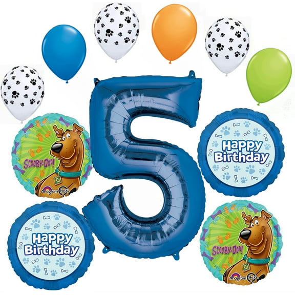 Anagram Scooby Dooby Doo 5th Birthday Party Supplies 11 pc Balloon Bouquet Decorations