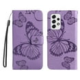 thumbnail image 6 of Dteck for Samsung Galaxy A53 5G Case Wallet,Women Flip Folio Cover with Butterfly Embossed PU Leather Kickstand Credit Card Holder Slots Magnetic Wrist Strap Purse for Samsung A53 5G,Purple, 6 of 7