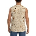 thumbnail image 4 of Lsque Coffee Time Print Men's Cotton Blend Sleeveless Muscle Shirts (S-3XL)- Moisture Wicking, Odor Protection, UPF 30+,Medium, 4 of 8