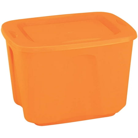 Homz 18-Gallon Orange Tote, Set of 8 - Walmart.com