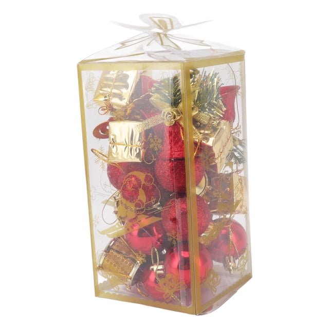 32Pcs Christmas Tree Decoration Door Hanging Ornament Home Decor Set for Party DIY Gold