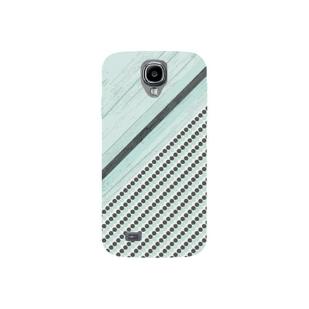 Green Stripe Polka Dot Pattern Fake Wood Print Design Phone Case for the Samsung Galaxy S4 - Fashion Back