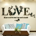 Stylish Removable 3D Leaf Love Wall Sticker Art Decals Bedroom Decor