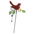 thumbnail image 4 of S SÉRENABLE Métal Oiseau Jardin Pieu Entrée Pelouse Extérieure Festival Carillon Décoratif Rouge, 4 of 9