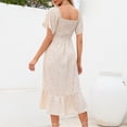 thumbnail image 5 of Maternity Dress for Women Floral Square Neck Maternity Maxi Dress Elegant Smocked Waist Flowy A-Line Casual Long Dress for Pregnancy Photoshoot Maternity Clothes, 5 of 5