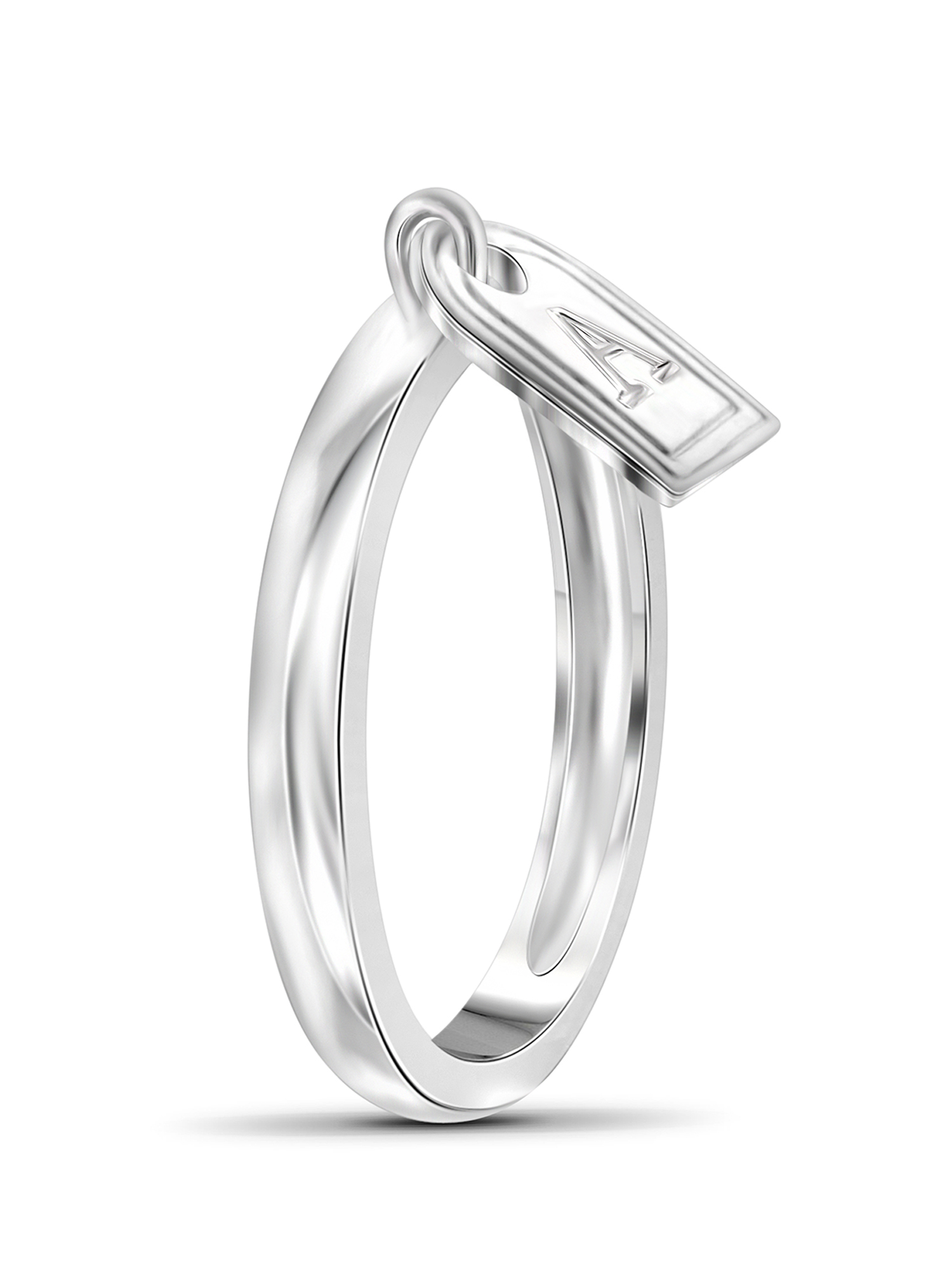 JewelersClub Initial Letter Ring for Women | Customizable Sterling Silver "A" Alphabet Monogram Ring for Girls | Cursive Script Capital Letters | Personalized Jewelry Gift for Her