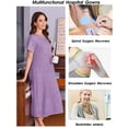 thumbnail image 3 of Pinspark Hospital Gowns for Women Labor Delivery Shoulder Surgery Dress Adaptive Clothing Night Robes for Elderly Plus Size, 3 of 6