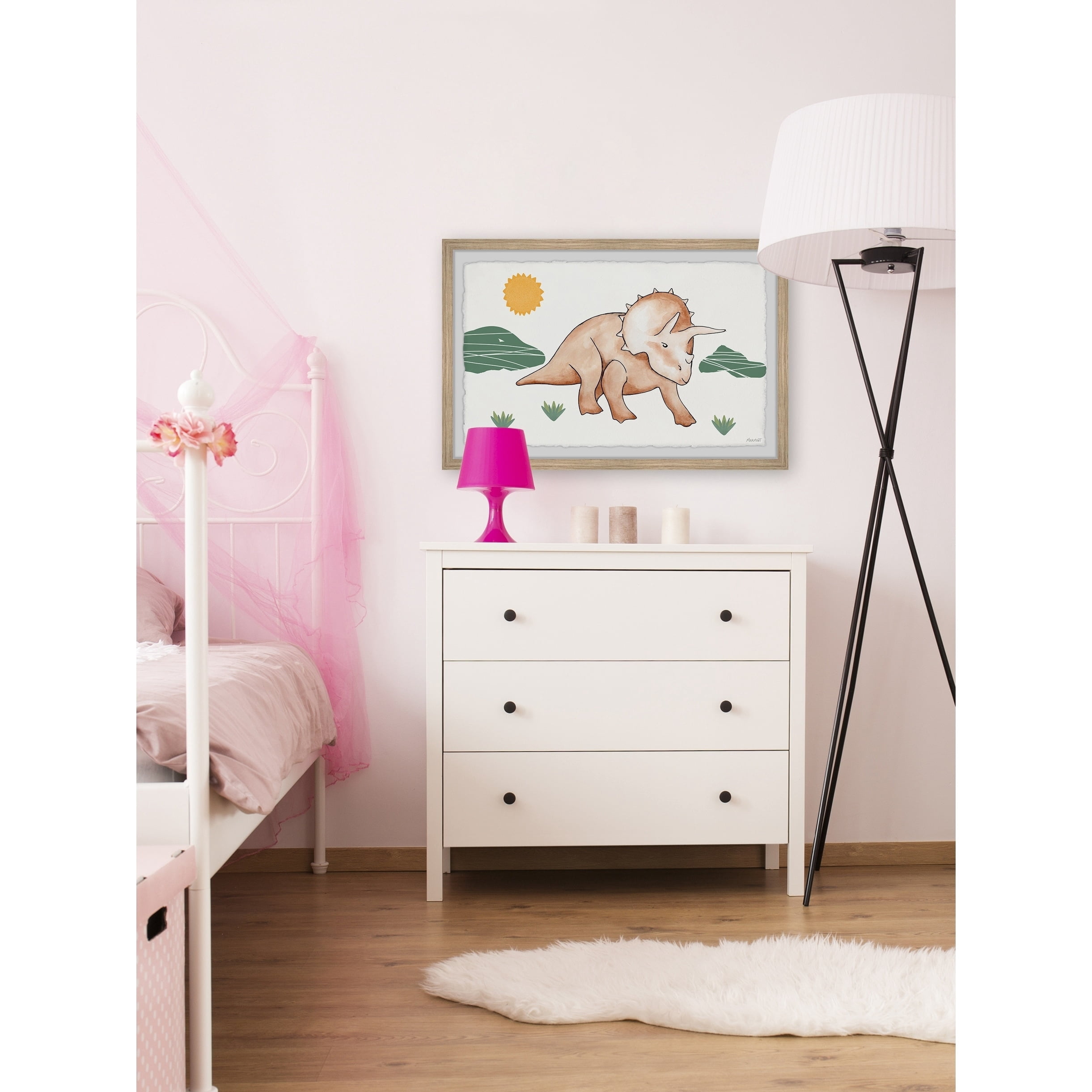 Marmont Hill Triple-Horned Dinosaur Framed Wall Art