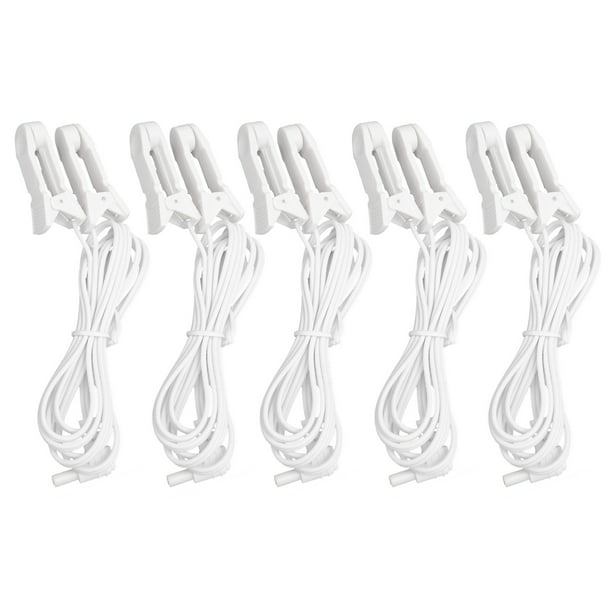Cable TENS, 5 unidades/bolsa, Clip de oreja de 2,35mm, Cable conductor de electrodo, Cable conductor de electrodo de grado profesional