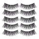 thumbnail image 1 of 5 pares de pestañas postizas naturales gruesas, pestañas hechas a mano, accesorios de maquillaje para mujer, 1 of 4