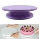 thumbnail image 3 of giratorio para tartas, soporte antideslizante para tartas, giratorio para decoración de tartas, de cocina, herramienta para hornear Púrpura Macarena tocadiscos para decorar pasteles, 3 of 7