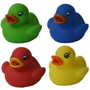 Set of 4 Color Mini Sized Ducks, Kid's Palm Size - Waddlers Brand
