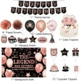 thumbnail image 2 of Retirement Decorations Balloons Banner Kit - 55 Pcs Black Rose Gold Balloons Backdrop Banner Paper Pom Poms Cake Topper Pull Flag Hanging Swirls Suitable For Woman Man Retire And Farewell Parties, 2 of 7