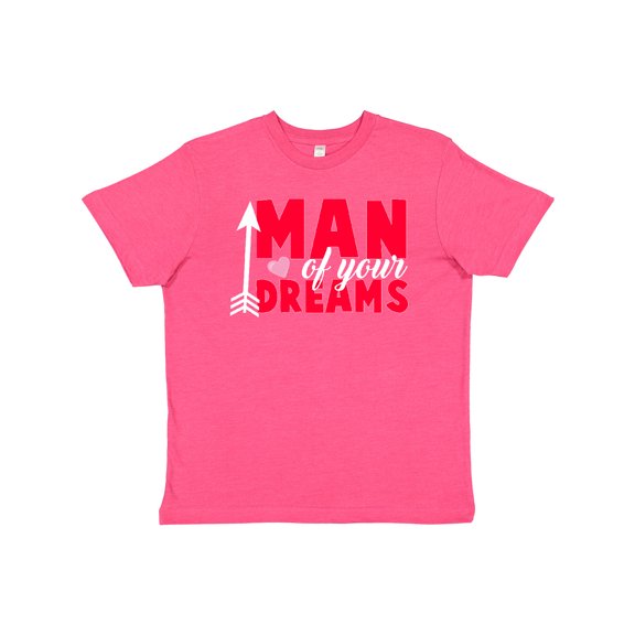 Inktastic Valentine's Day Man of your Dreams with a Heart and Arrow Youth T-Shirt