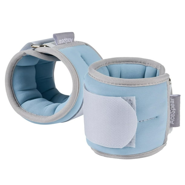 Par de pesas para tobillo AceSpear (2 x 1,8 kg, ajustables), color azul