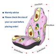 thumbnail image 2 of Picia Different Avocados Print Waterproof Sweating Car Seat Cover for Post Gym Workout, Running, Beach and Hiking, Universal Fit Anti-Slip Bucket Seat Protector, 2 of 5