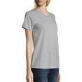 thumbnail image 4 of Hanes Women's Relaxed Fit Authentic Essentials Short Sleeve V-neck T-Shirt Sizes S-3XL, 4 of 4