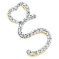 thumbnail image 3 of 10K Yellow Gold Diamond Script Initial S Pendant Heart Bail Charm 0.12 Ct., 3 of 6