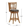 thumbnail image 3 of Hillsdale Fairfox Swivel Bar Stool, Counter, Oak, 3 of 5